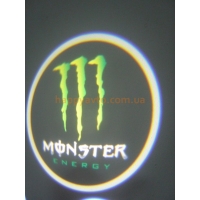 Подсветка дверей авто - monster energy